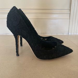 Dolce & Gabbana Cordonetto 90mm Lacy Cocktail Pump